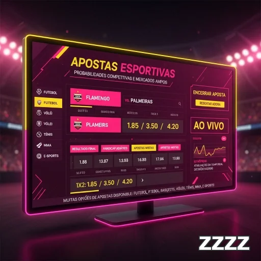 Tela de apostas esportivas da zzzz com informações detalhadas.