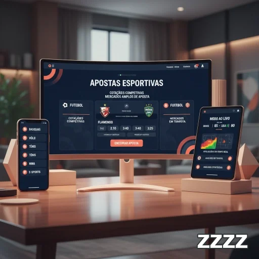 Tela do aplicativo de apostas esportivas da zzzz em dispositivos.