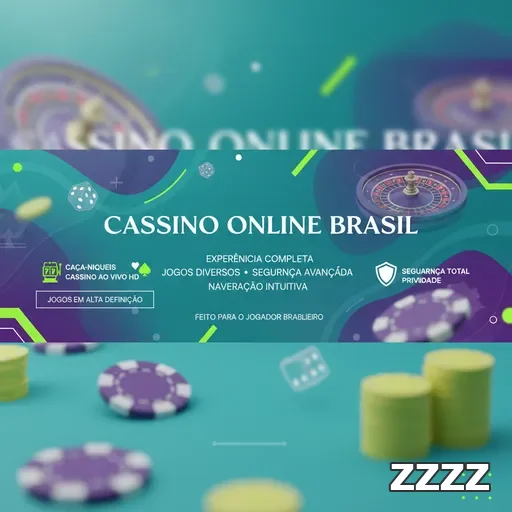 Imagem ilustrativa de cassino online ZZZZ com jogos e roleta.