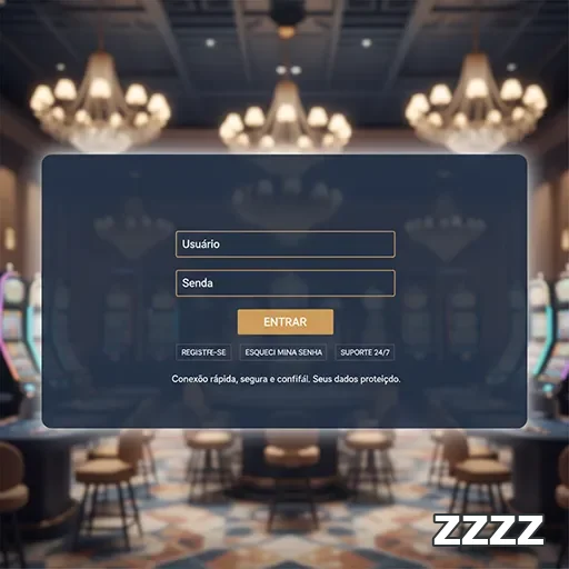 Tela de login do zzzz, destacando segurança e acessibilidade.