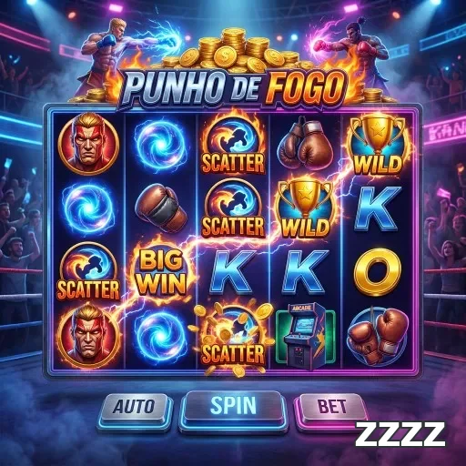 Tela de jogo de slot 'Punho de Fogo' no zzzz.