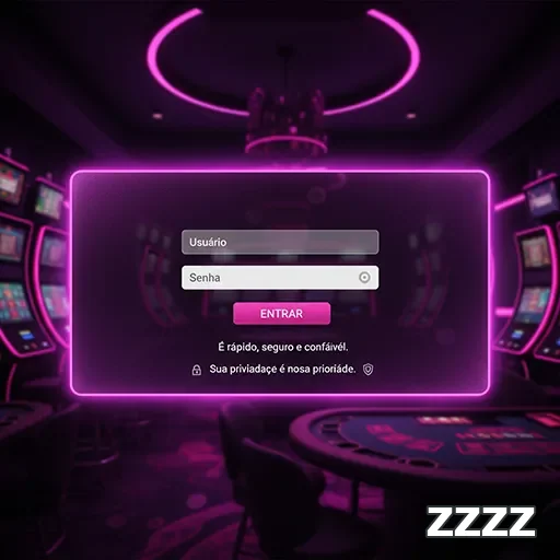 Tela de login seguro do site zzzz com foco em slots.