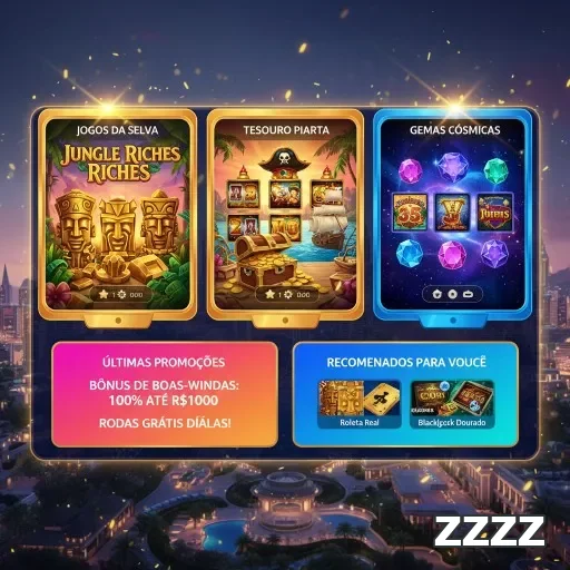 Tela inicial do cassino Zzzz com jogos e promoções.
